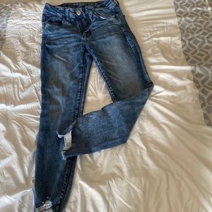 American Eagle Hi-Rose Jeggin cropped jeans